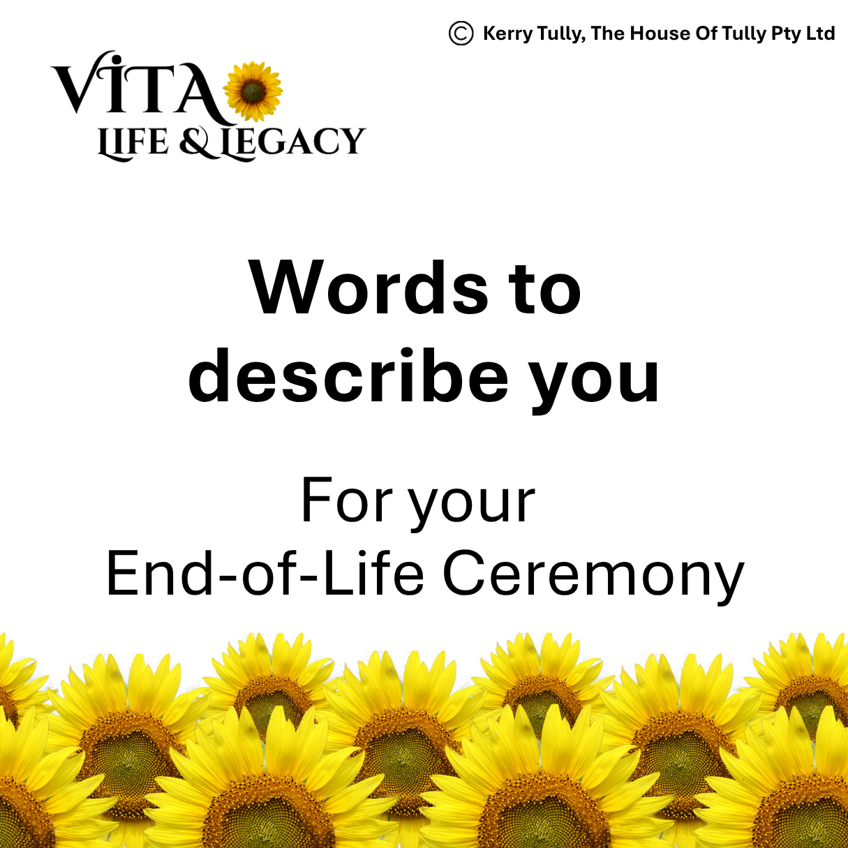 Words to Describe You for End-of-Life (Digital Download)