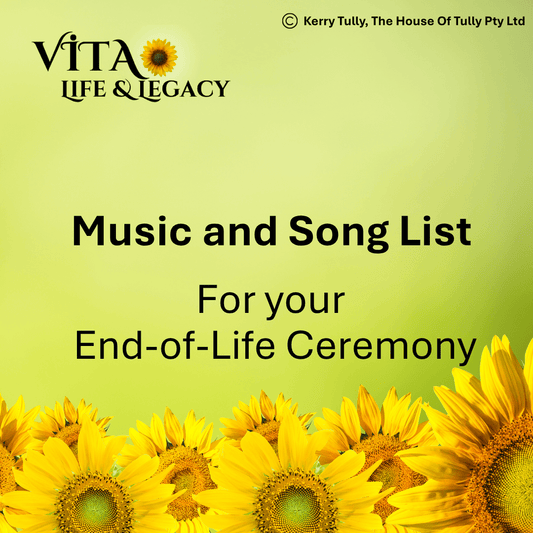 Music and Song List for End-of-Life Ceremonies (Digital Download)