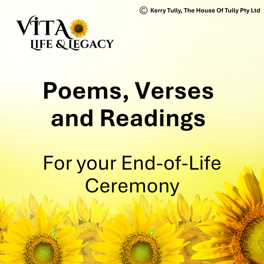 Poems, Verses and Readings for End-of-Life Ceremonies (Digital Download)